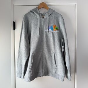 New! Walt Disney World Four Theme Parks Zip Front Hoodie Hooded Jacket Large